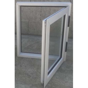 Ventana de aluminio blanco de bisagra